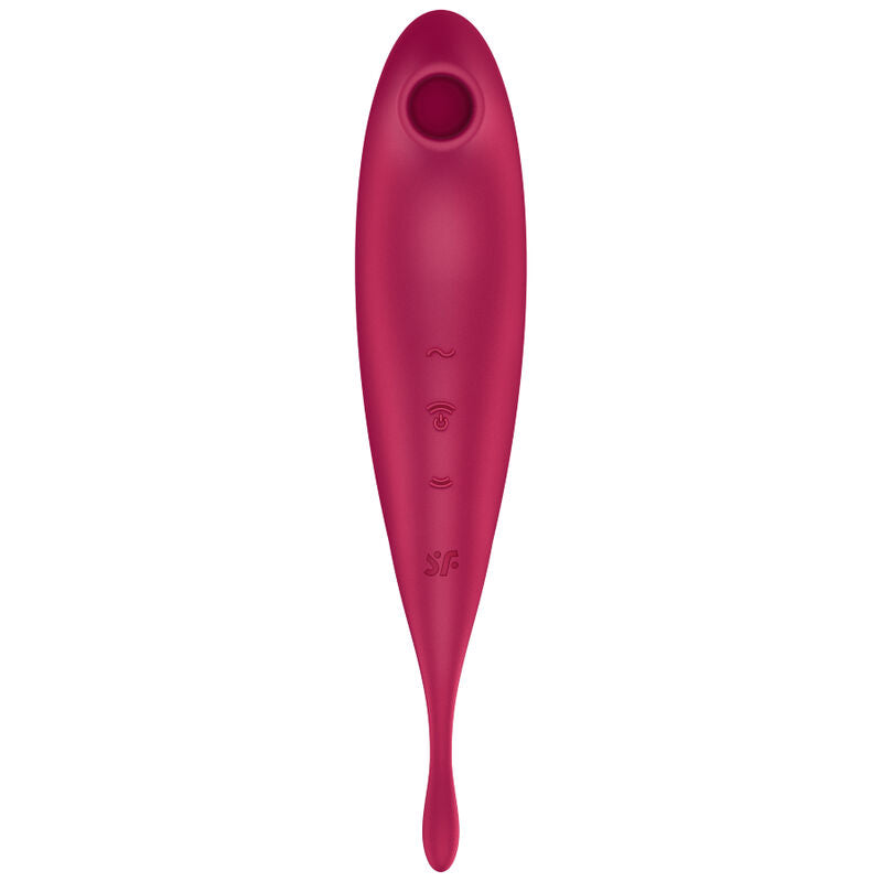 SATISFYER - TWIRLING PRO+ AIR PULSE STIMULATOR & VIBRATOR APP ROT Produktansicht und Details