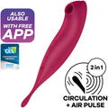SATISFYER - TWIRLING PRO+ AIR PULSE STIMULATOR & VIBRATOR APP ROT Klitorisstimulator diskret online kaufen