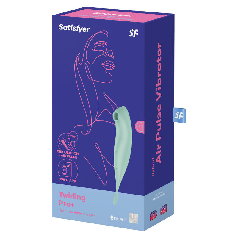 SATISFYER - TWIRLING PRO+ AIR PULSE STIMULATOR & VIBRATOR APP GRÜN Klitorisstimulator diskret online kaufen