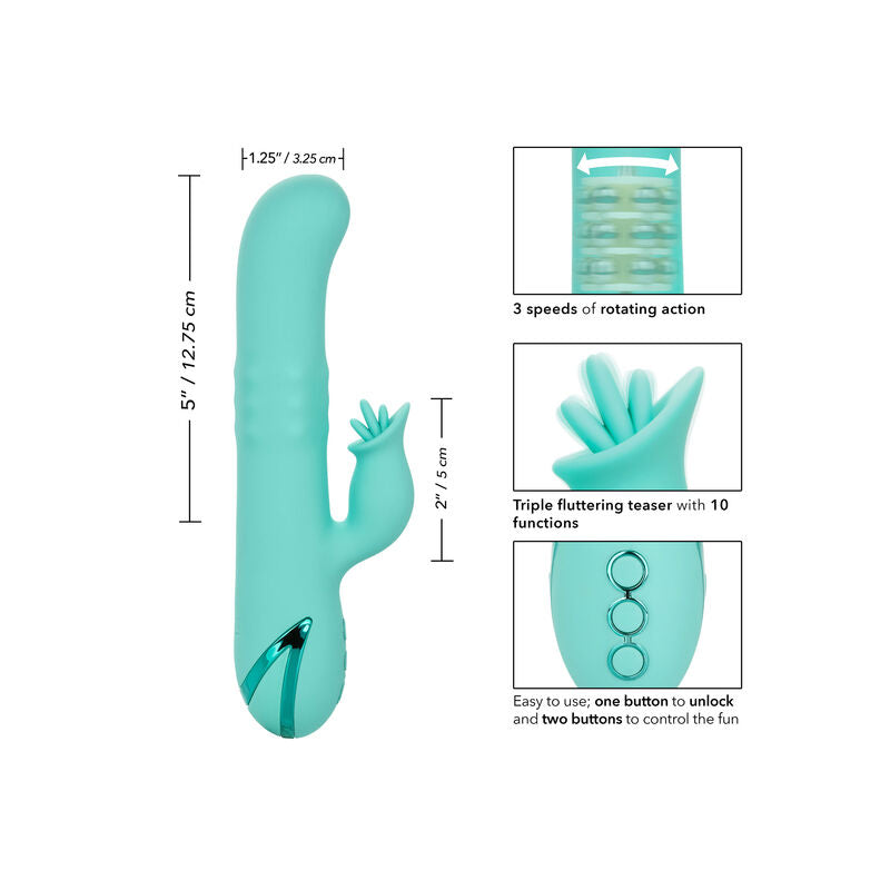 CALEXOTICS Bel Air Bombshell Vibrator Hellgrün – Dreifachmotor & 10 Vibrationsmodi – Vibrator Bild 3