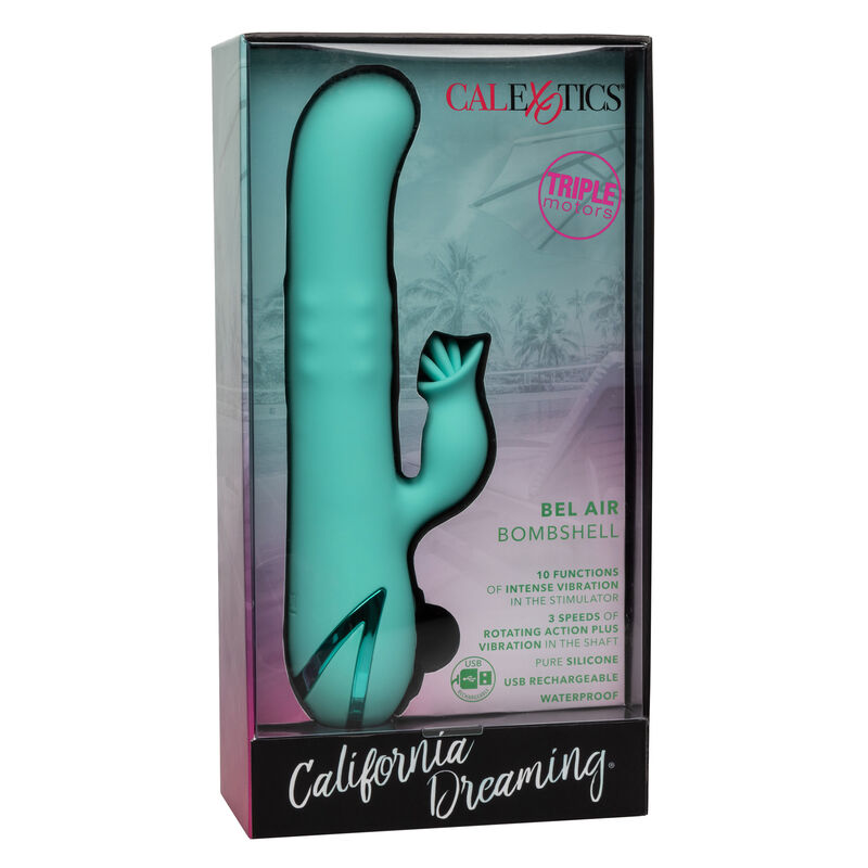 CALEXOTICS Bel Air Bombshell Vibrator Hellgrün – Dreifachmotor & 10 Vibrationsmodi – Vibrator Bild 8