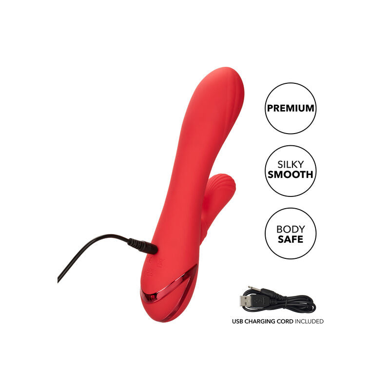 CalExotics Palisades Passion – Beheizter Rabbit Vibrator, Rot, 3 Geschwindigkeiten, 10 Vibrationsmodi – Rabbit Vibrator Bild 4