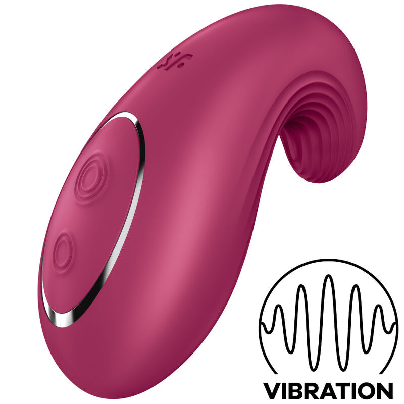 SATISFYER Dipping Delight Auflegevibrator Rot – 12 Vibrationsprogramme & 2 Motoren | Secret Pulse für intensive Stimulation und Self-Love