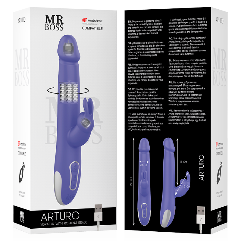 MR BOSS Arturo Vibrator & Rotator – 3 Motoren, 10 Vibrationsmodi, Watchme-kompatibel, USB, IPX6 für intensive Stimulation und Self-Love