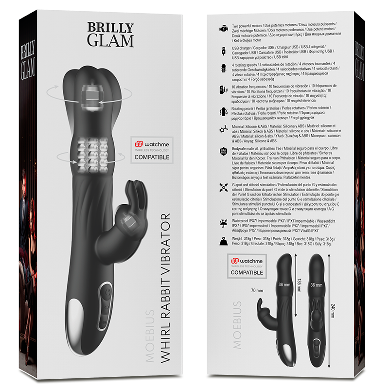 BRILLY GLAM Moebius Rabbit Vibrator – 2 Motoren, 10 Vibrationsmodi, Watchme-kompatibel, USB, IPX7 – Rabbit Vibrator Bild 13