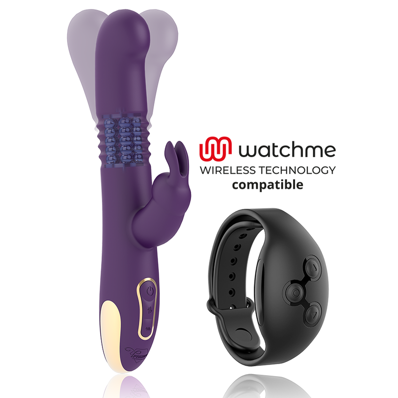 TREASURE Bastian Rabbit – Up & Down Vibrator mit Rotator, kompatibel mit WatchMe, Rot – Rabbit Vibrator Bild 2