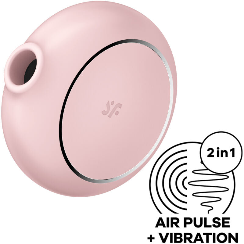 SATISFYER - PRO TO GO 3 DOPPELTER LUFTPULSSTIMULATOR & VIBRATOR ROSA für intensive Stimulation und Self-Love