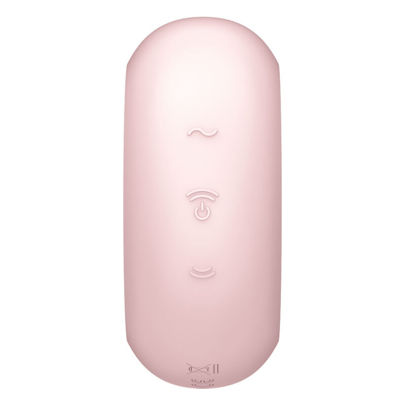 SATISFYER - PRO TO GO 3 DOPPELTER LUFTPULSSTIMULATOR & VIBRATOR ROSA Produktansicht und Details