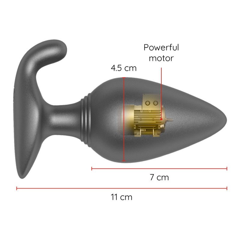 ONINDER - RIO VIBRIERENDER ANALPLUG SCHWARZ - KOSTENLOSE APP – Analplug Bild 6