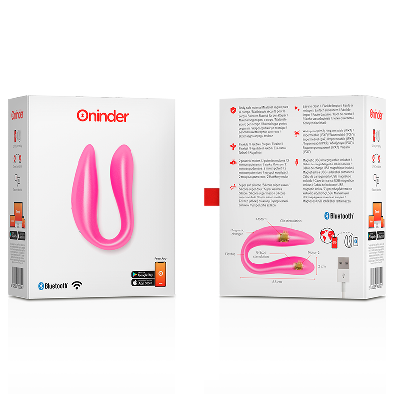 ONINDER - LISBOA G-SPOT- UND KLITORALSTIMULATOR ROSA - KOSTENLOSE APP – Vibrator Bild 11
