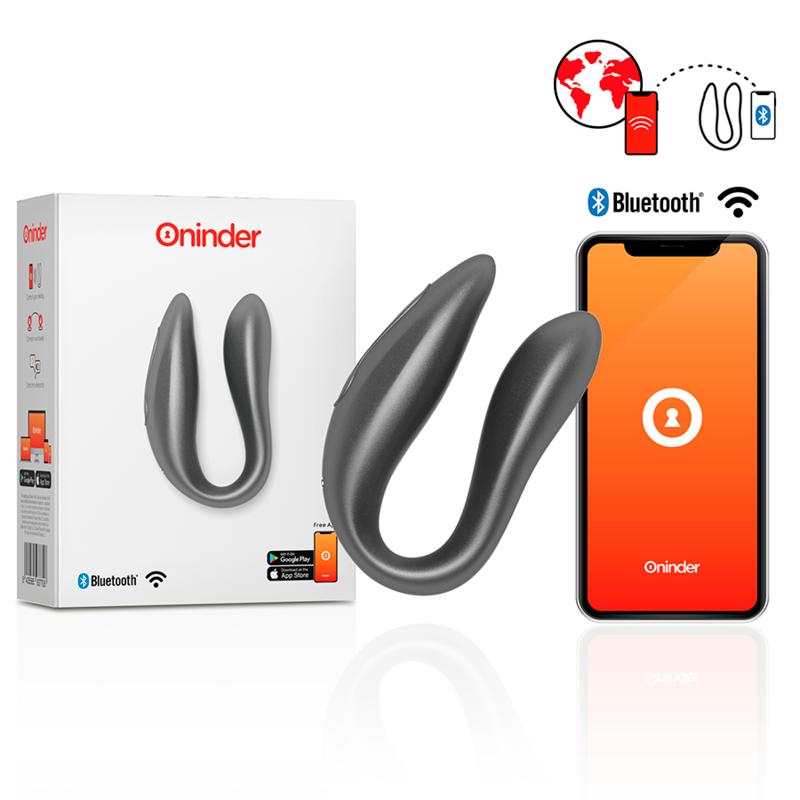 ONINDER - LISBOA G-SPOT- UND KLITORALSTIMULATOR SCHWARZ - KOSTENLOSE APP – Vibrator Bild 1