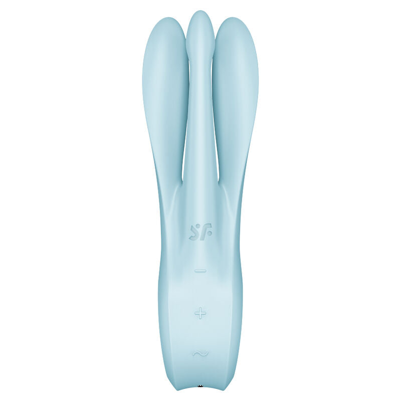 SATISFYER Threesome 1 Vibrator Blau – 12 Vibrationsprogramme & 3 Power-Motoren | Secret Pulse für sinnliche Momente allein oder zu zweit