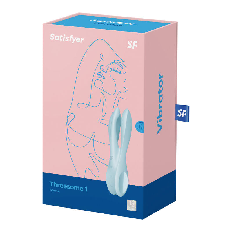 SATISFYER Threesome 1 Vibrator Blau – 12 Vibrationsprogramme & 3 Power-Motoren | Secret Pulse für sinnliche Momente allein oder zu zweit