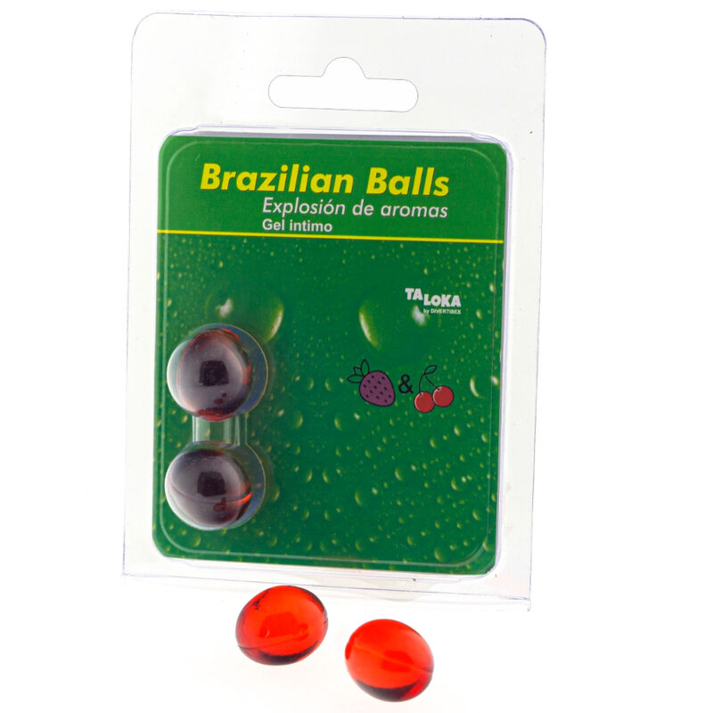 TALOKA - 2 BRASILIANISCHE KUGELN, ERDBEERE & KIRSCH-INTIM-GEL Gleitgel diskret online kaufen