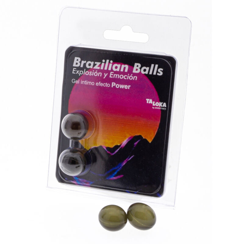 TALOKA - 2 BRASILIANISCHE KUGELN, KRAFTEFFEKT, AUFREGENDES GEL für geschmeidige intime Momente