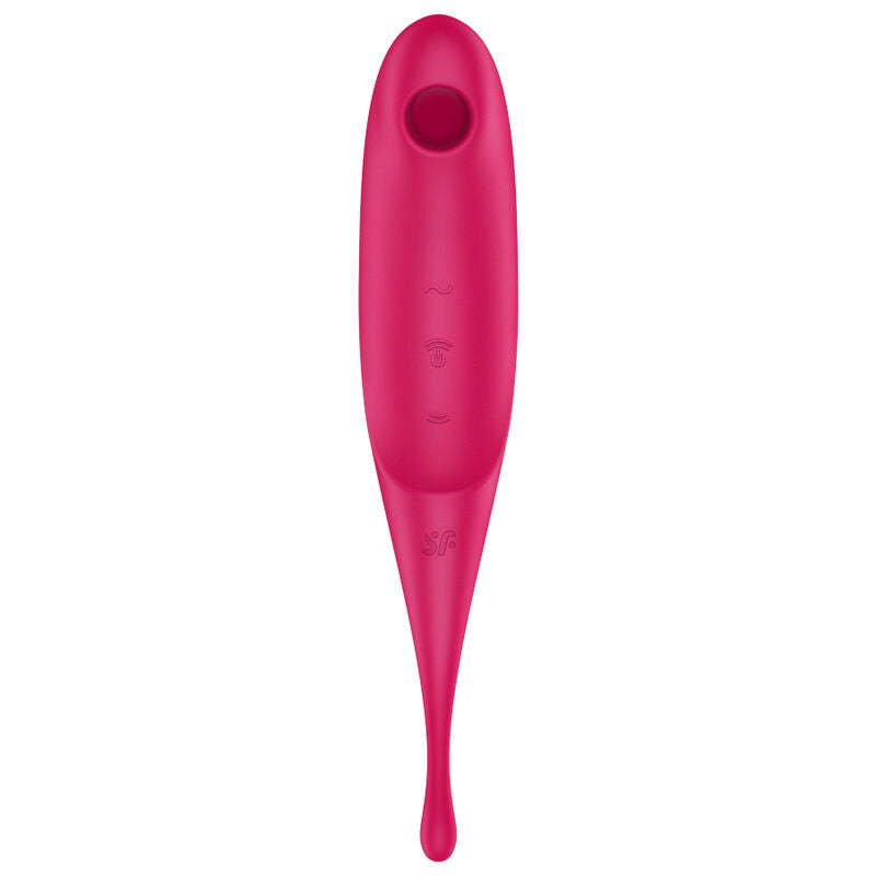 SATISFYER - TWIRLING PRO AIR PULSE STIMULATOR & VIBRATOR ROT Produktansicht und Details