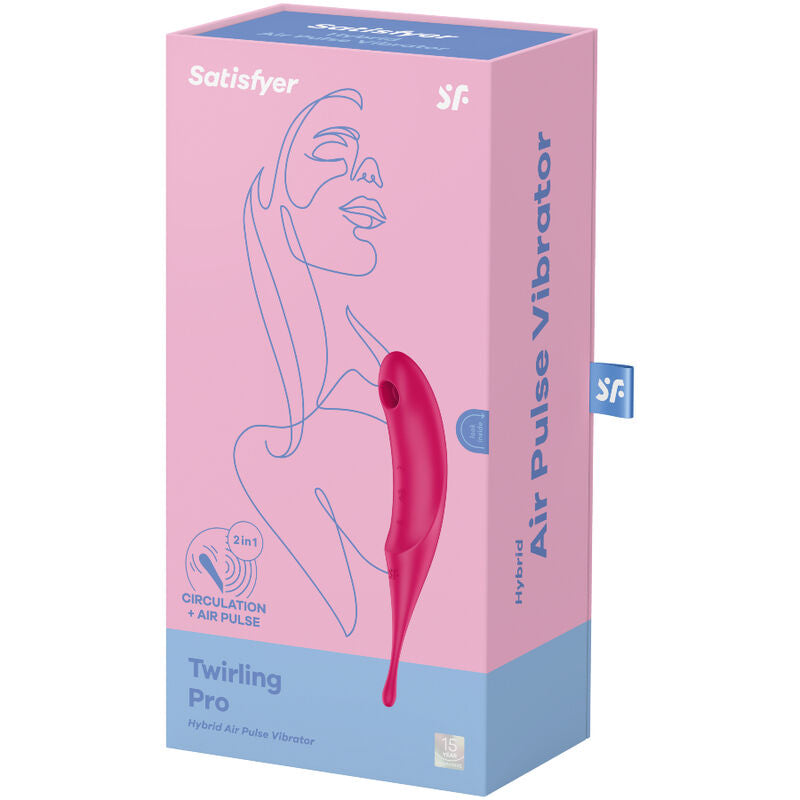 SATISFYER - TWIRLING PRO AIR PULSE STIMULATOR & VIBRATOR ROT Klitorisstimulator diskret online kaufen
