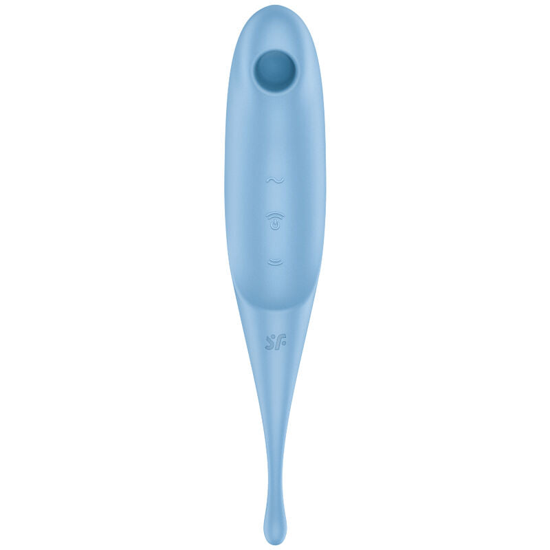 SATISFYER - TWIRLING PRO AIR PULSE STIMULATOR & VIBRATOR BLAU Produktansicht und Details