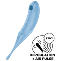 SATISFYER - TWIRLING PRO AIR PULSE STIMULATOR & VIBRATOR BLAU Klitorisstimulator diskret online kaufen