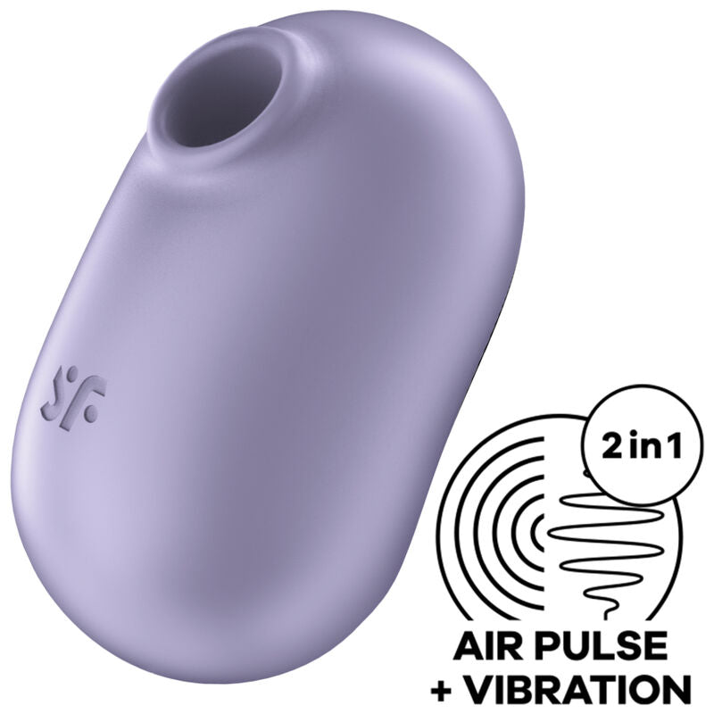 SATISFYER - PRO TO GO 2 DOPPELTER LUFTPULSSTIMULATOR & VIBRATOR VIOLETT Klitorisstimulator diskret online kaufen