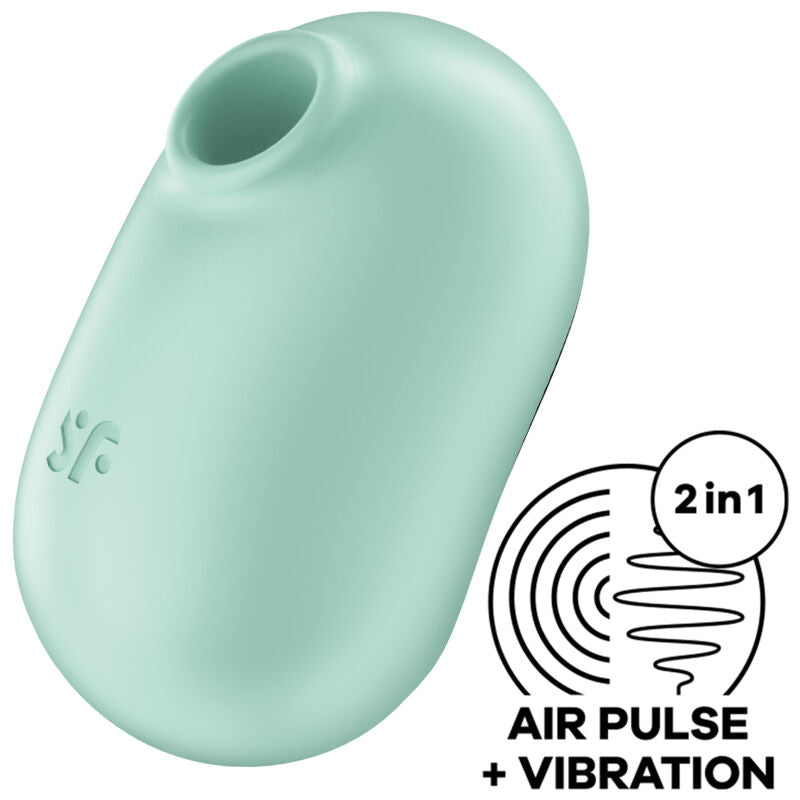 SATISFYER - PRO TO GO 2 DOPPELTER LUFTPULSSTIMULATOR & VIBRATOR GRÜN Klitorisstimulator diskret online kaufen