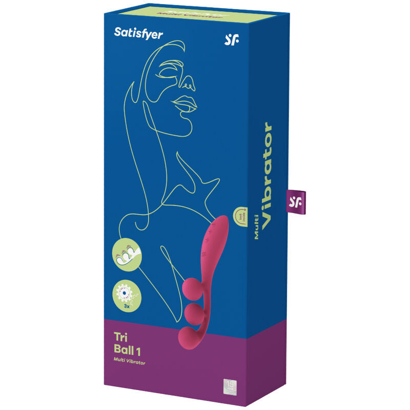 SATISFYER - TRI BALL 1 MULTIVIBRATOR ROT Produktansicht und Details