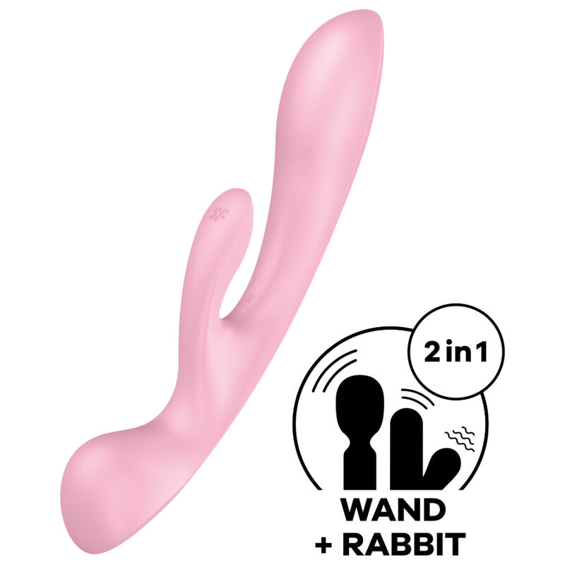 SATISFYER - TRIPLE OH HYBRID VIBRATION ROSA Klitorisstimulator diskret online kaufen