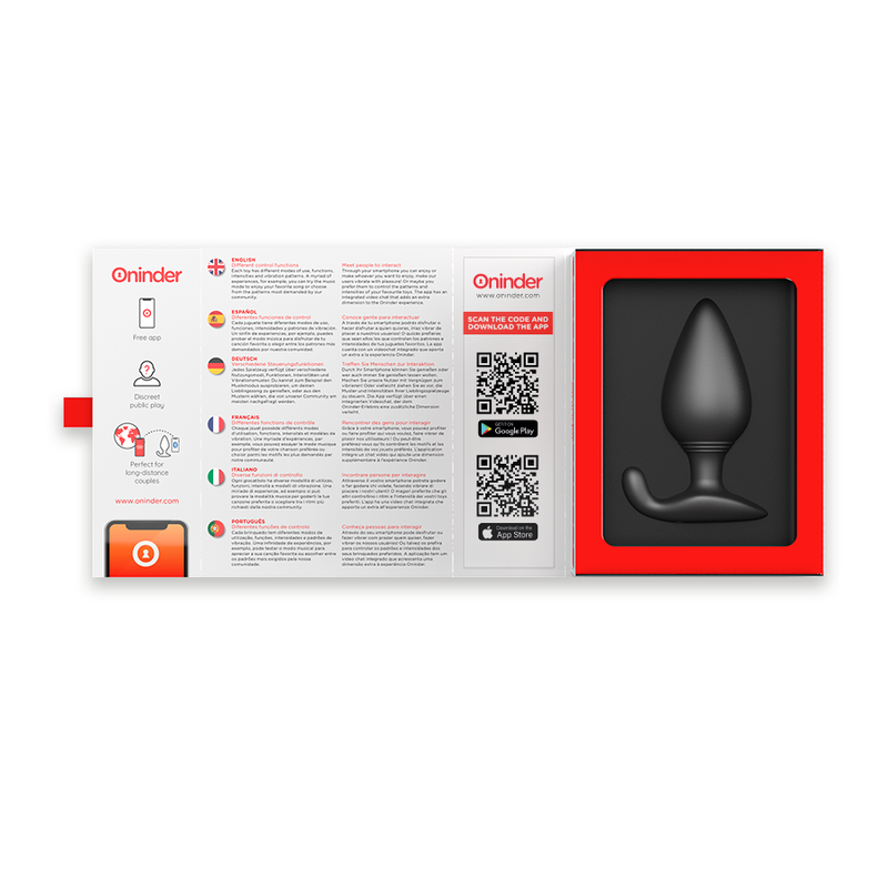 ONINDER - RIO VIBRIERENDER ANALPLUG SCHWARZ - KOSTENLOSE APP – Analplug Bild 10