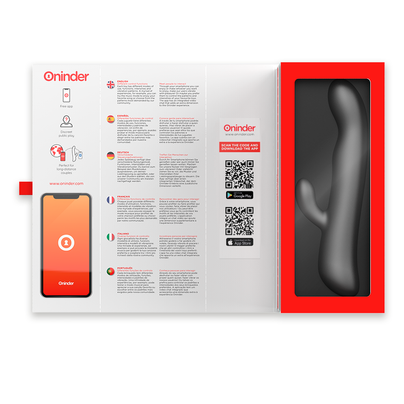 ONINDER Oslo Rabbit Vibrator – App-steuerbar, Doppelvibration, IPX7, schwarz – Rabbit Vibrator Bild 12