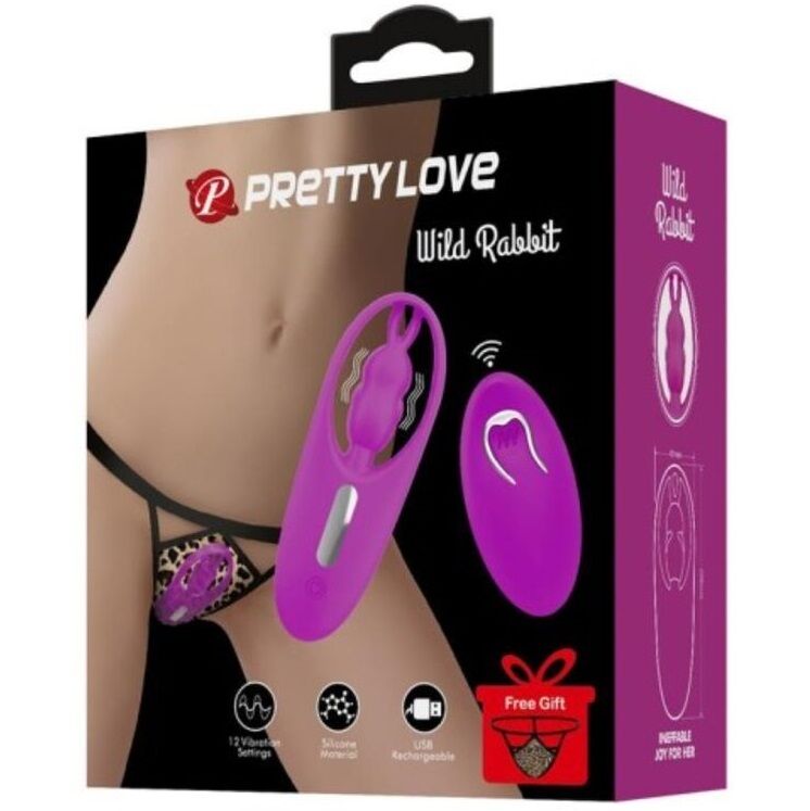 Pretty Love Wild Rabbit – Flieder Panty-Vibrator mit Fernbedienung, 12 Vibrationsmodi Rabbit Vibrator diskret online kaufen