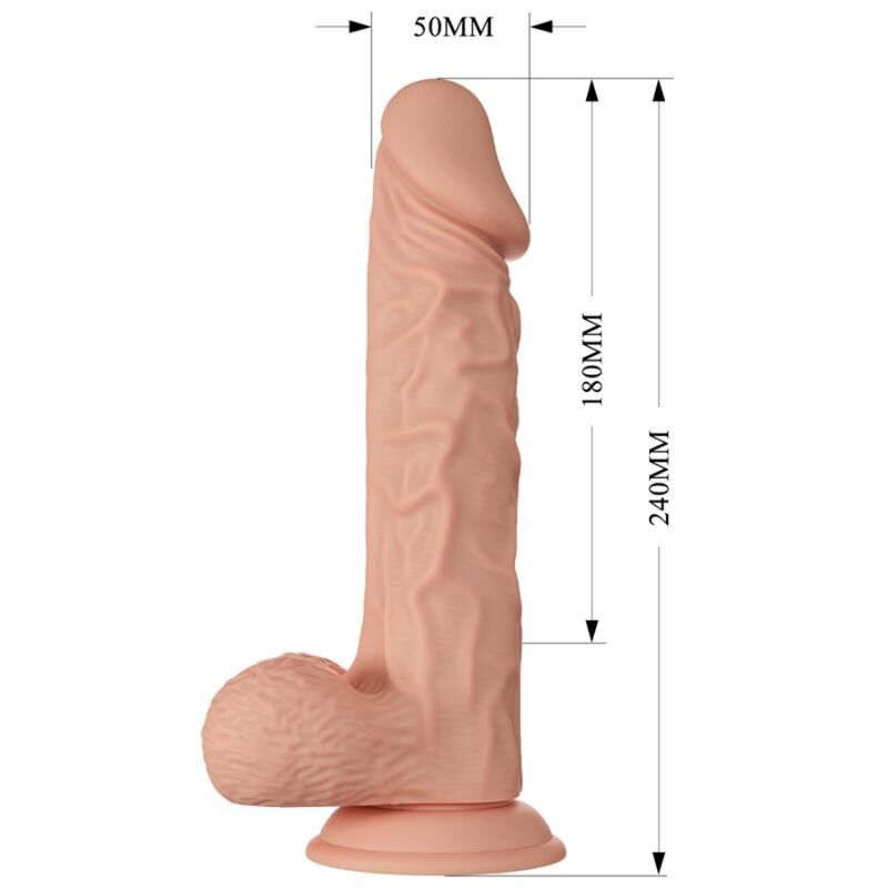 BAILE - SCHÖNE BEGEGNUNG BURAQ FLEXIBLER REALISTISCHER DILDO 24 CM NATÜRLICH – realistischer Dildo Bild 12