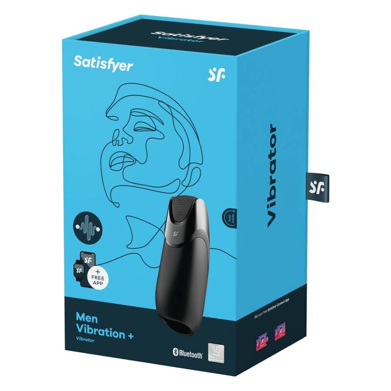 SATISFYER - MEN VIBRATION+ SCHWARZ hochwertiges Sextoy bei Secret Pulse