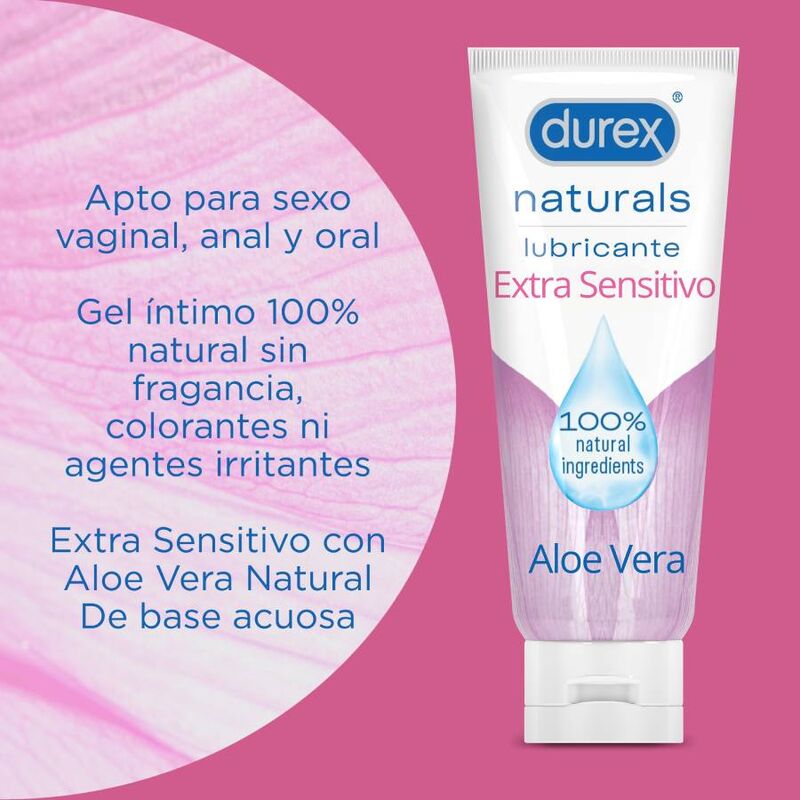 DUREX - NATURALS EXTRA SENSITIVES SCHMIERMITTEL 100 ML für Komfort und sinnliche Anwendung