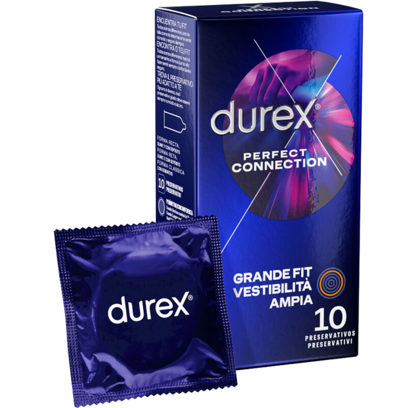 DUREX - PERFECT CONNECTION SILIKON EXTRA SCHMIERUNG 10 EINHEITEN – Erotik-Zubehör Bild 1