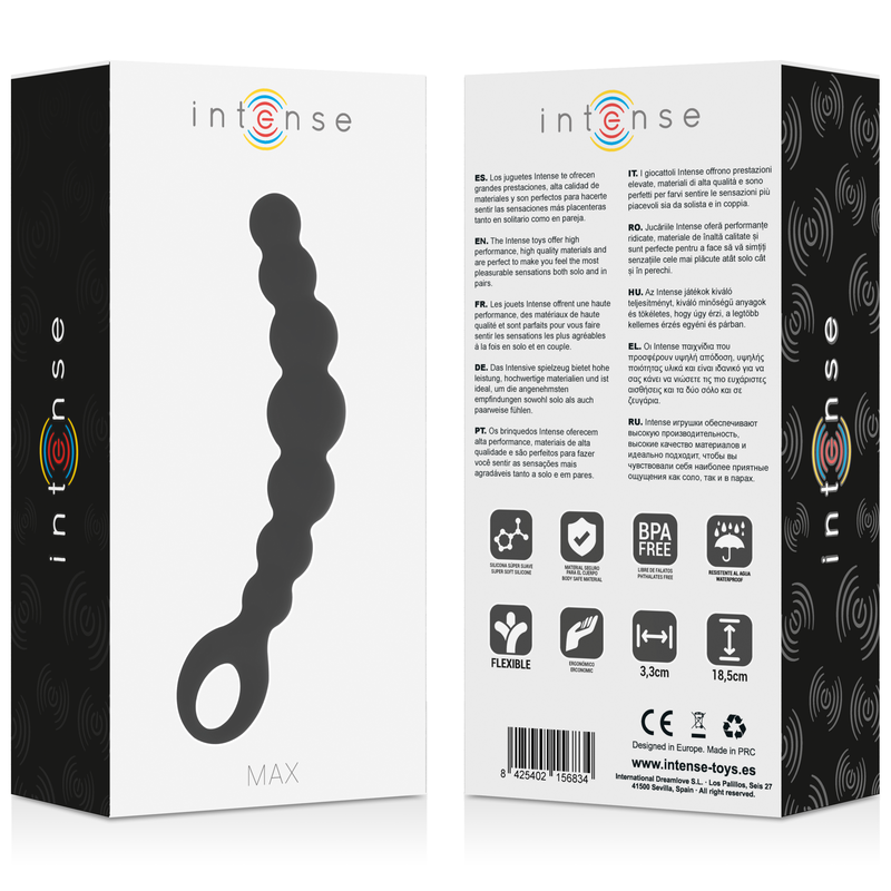 INTENSE - ANALPERLEN MAX SCHWARZ hochwertiges Intimtoy