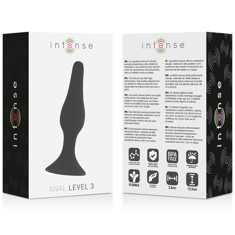 INTENSE - ANAL STUFE 3 12,5CM SCHWARZ für sinnliche und diskrete Momente