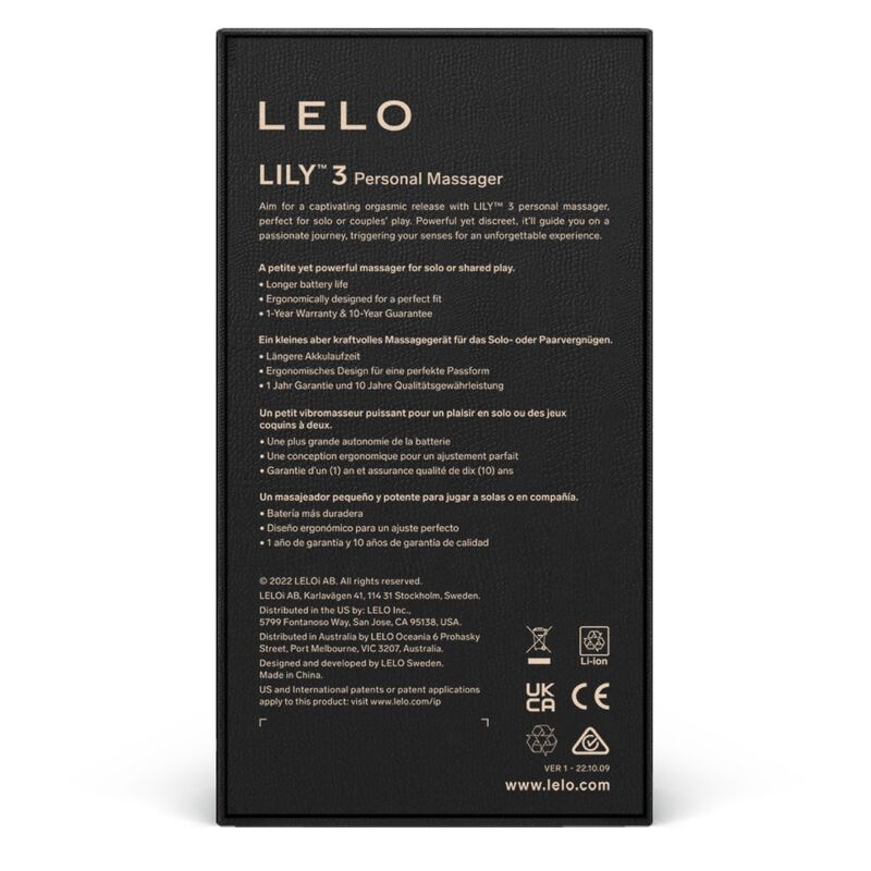LELO - LILY 3 PERSÖNLICHES MASSAGER - POLARGRÜN Massager Vibrator Produktansicht und Details