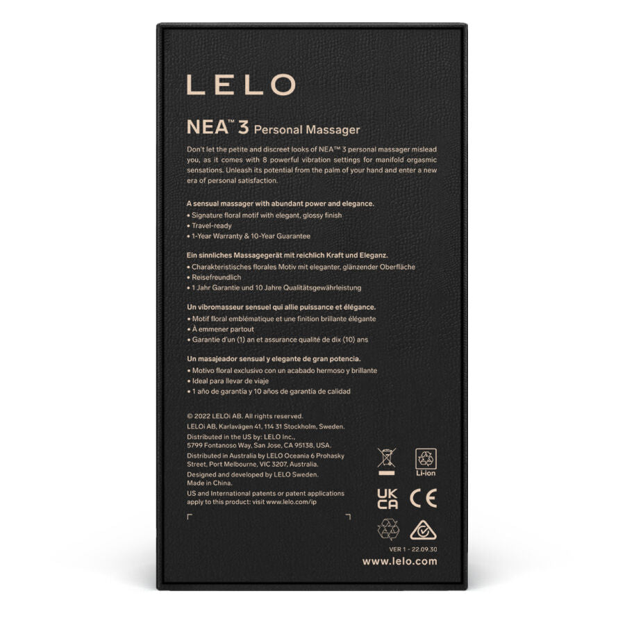 LELO NEA 3 Persönliches Massager Blau – 10 Vibrationsmodi & Wasserfest | Secret Pulse Massager Vibrator Produktansicht und Details