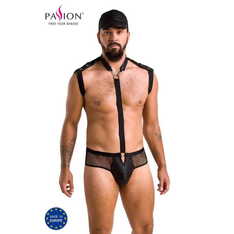 PASSION - 038 SET JOHN SCHWARZ S/M Dessous-Set Produktansicht