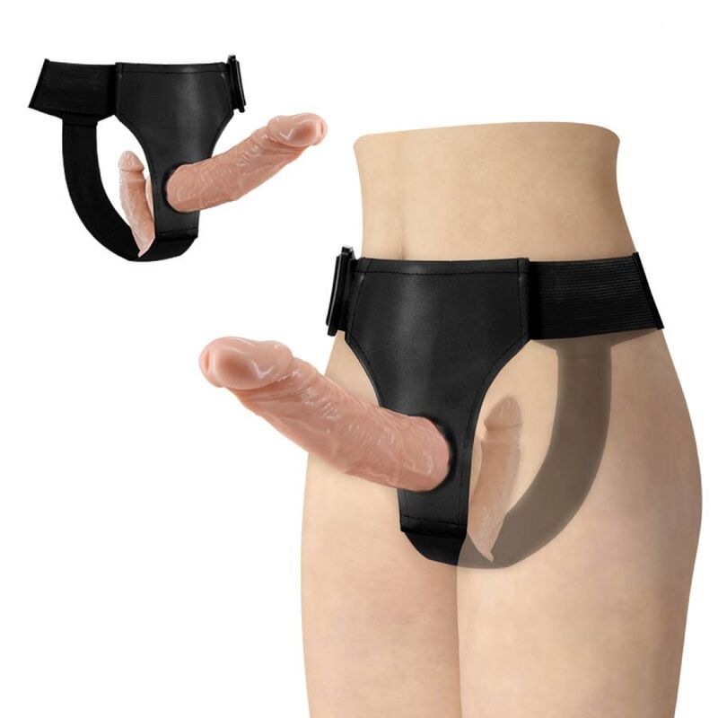 BAILE - ULTRA LEIDENSCHAFTLICHER DOPPELTE DILDOS MIT HARNESS – Dildo Bild 4