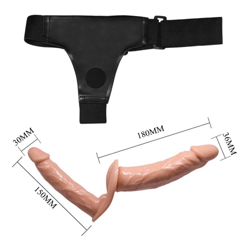 BAILE - ULTRA LEIDENSCHAFTLICHER DOPPELTE DILDOS MIT HARNESS – Dildo Bild 9