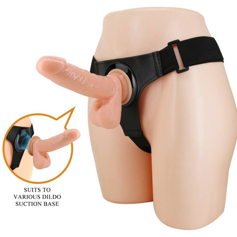 PRETTY LOVE - HARNESS-HOSE UNIVERSAL-HARNESS MIT DILDO TOM 20 CM NATUR – Dildo Bild 2