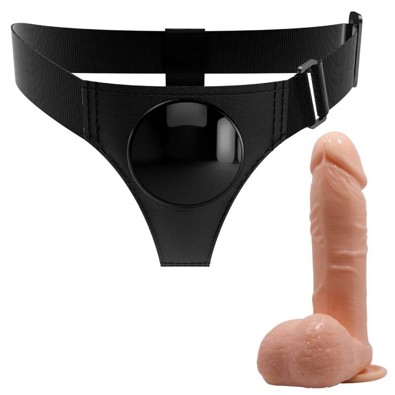 PRETTY LOVE - HARNESS-HOSE UNIVERSAL-HARNESS MIT DILDO TOM 20 CM NATUR – Dildo Bild 4