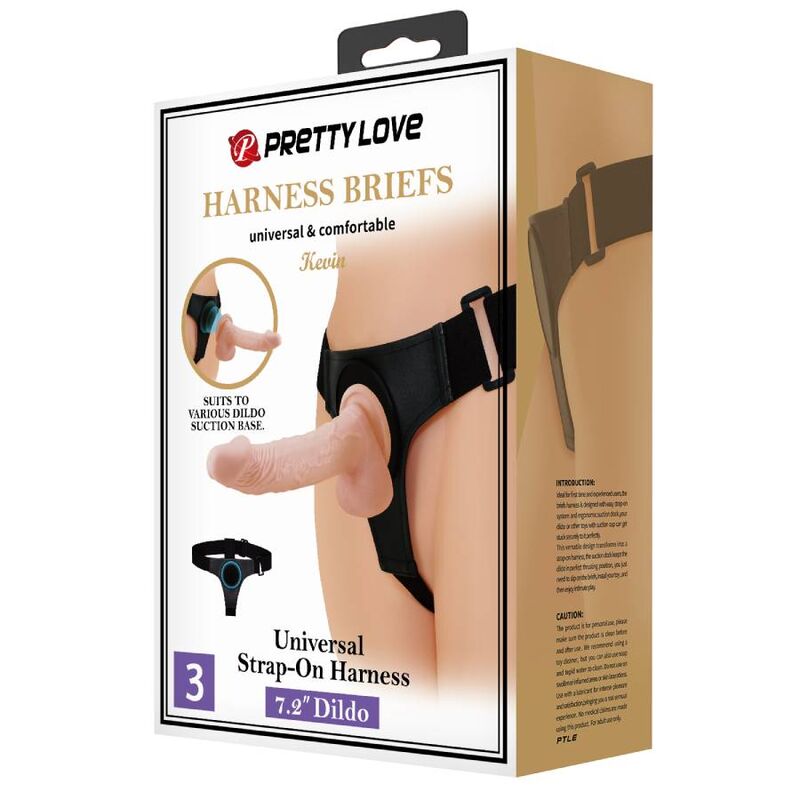 PRETTY LOVE - HARNESS-HOSE UNIVERSAL-HARNESS MIT DILDO KEVIN 19 CM NATURAL – Dildo Bild 18