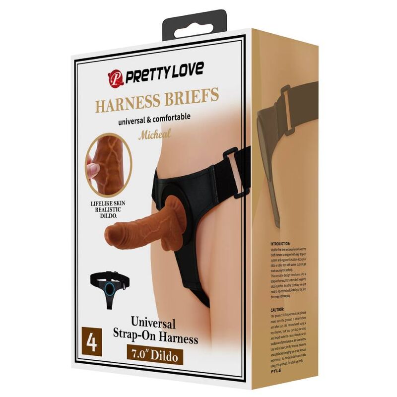 PRETTY LOVE - HARNESS-HOSE UNIVERSAL-HARNESS MIT DILDO MICHEAL 20 CM SCHWARZ – Dildo Bild 18