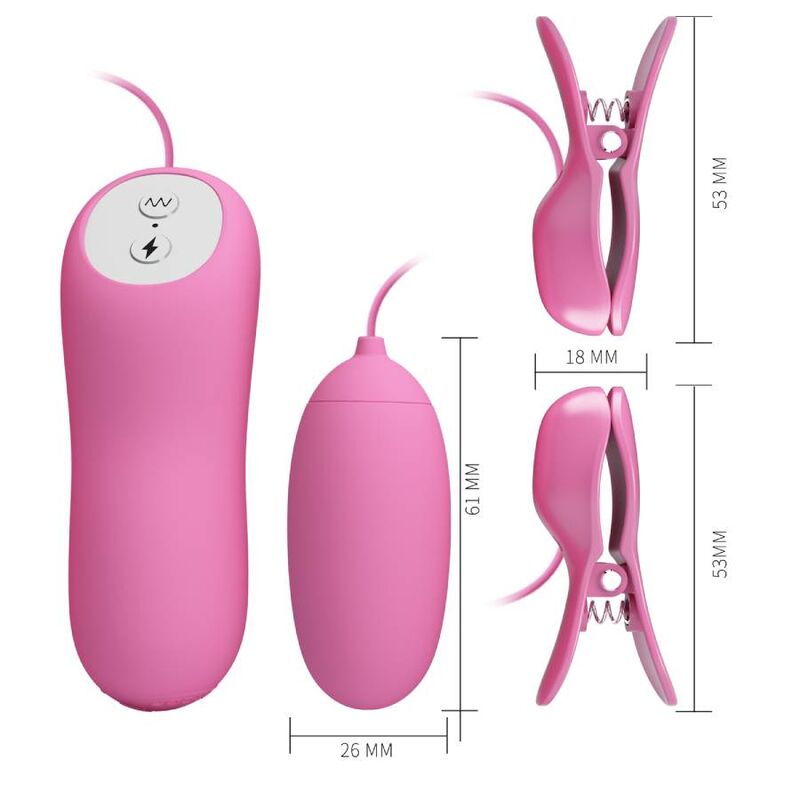 PRETTY LOVE - PINZETTE MIT VIBRATION UND ROSA ELETROSCHOCK – Erotik-Zubehör Bild 16