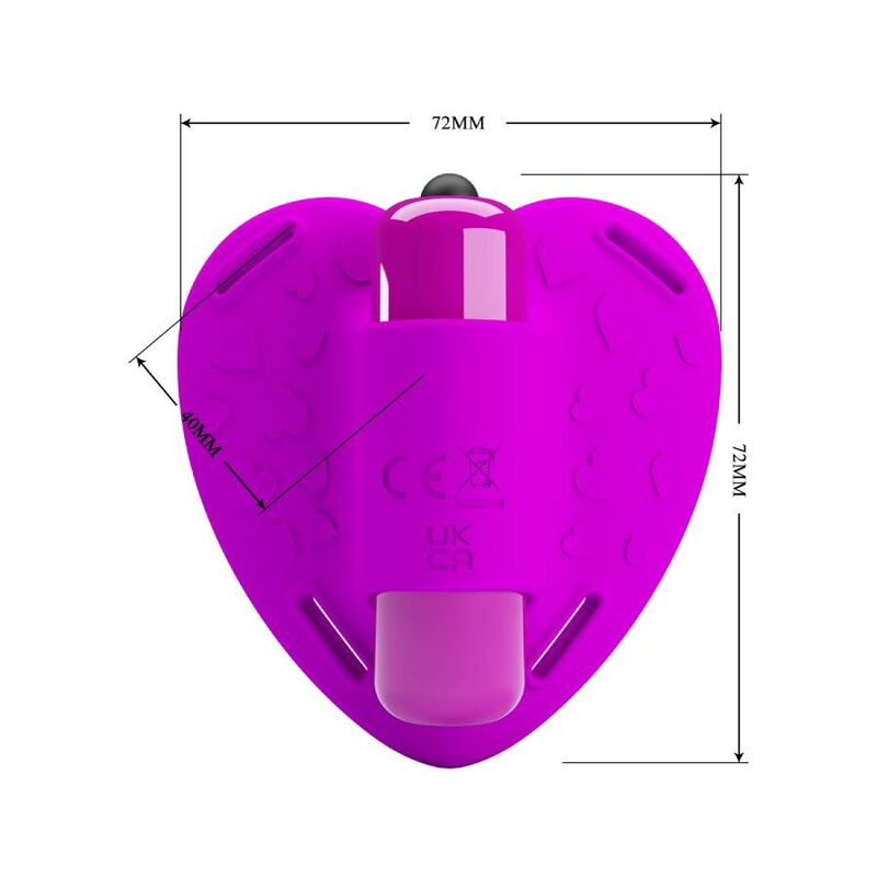 PRETTY LOVE - HEARTBEAT CLITORIS MASSAGER 10 VIBRATIONSMODI LILA – Massager Vibrator Bild 9