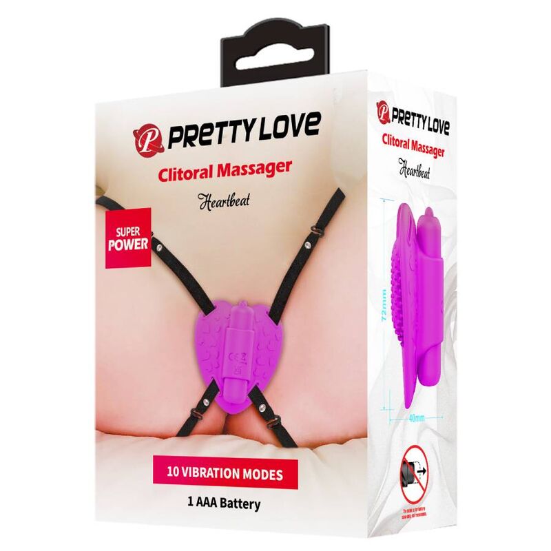 PRETTY LOVE - HEARTBEAT CLITORIS MASSAGER 10 VIBRATIONSMODI LILA – Massager Vibrator Bild 16