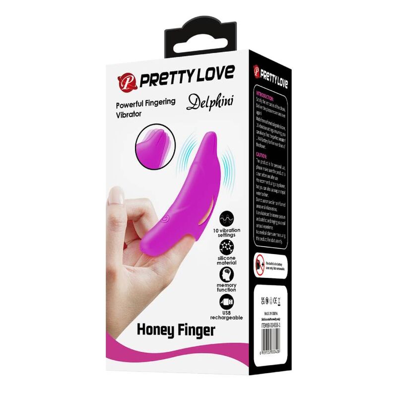 PRETTY LOVE - DELPHINI LEISTUNGSSTARKER LILA FINGERSTIMULATOR – Fingervibrator Bild 22
