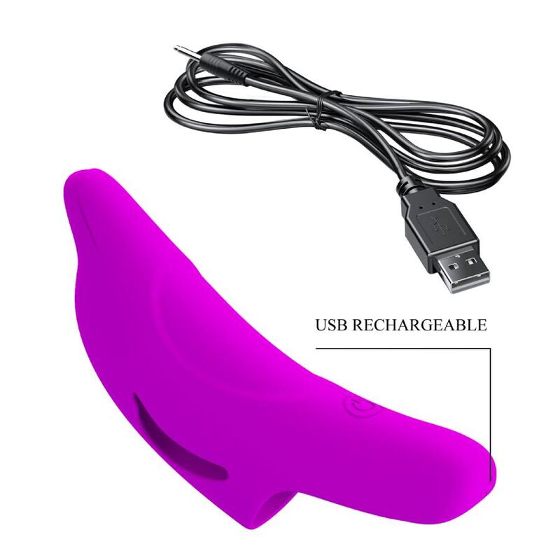 PRETTY LOVE - DELPHINI LEISTUNGSSTARKER LILA FINGERSTIMULATOR – Fingervibrator Bild 16